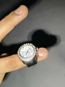 Unique Ring Watch with Rhinestones