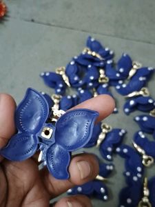 14 Pcs Blue Golden Decorative Butterflies