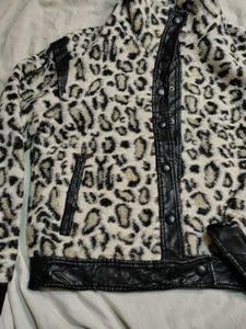 Leopard Print Sherpa Jacket