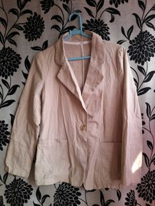 Elegant Beige Linen Blazer