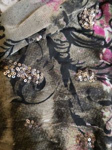 Artistic Print Long Sleeve Top