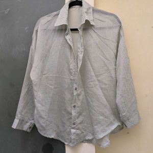 Striped Button-Up Shirt