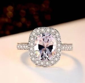 Sparkling Cushion Cut Engagement Ring