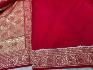 Banarsi Silk Saree Plain Border Pallu Sare