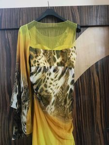 Stunning Yellow &amp; Animal Print Gown