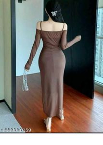 Elegant Cold Shoulder Maxi Dress