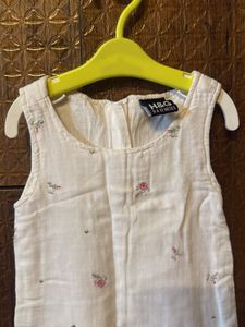 Cute White Romper with Floral Print