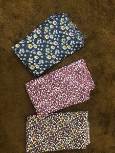 Floral Print Fabric - Set of 3