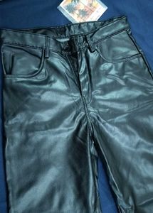 Black Faux Leather Pants