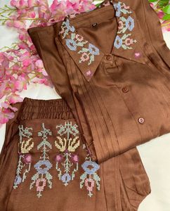 Diwali SALE ! Embroidered imported Co-ord Set