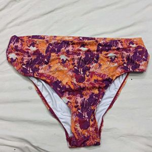 Abstract Print⭐ High-Waisted Bikini Bottom