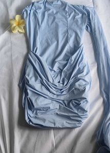 Elegant One-Shoulder Ruched Mini Dress