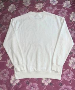 H&amp;M White Crewneck Sweatshirt