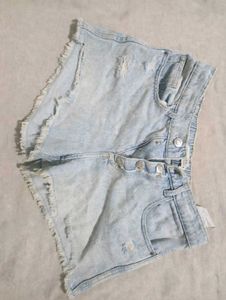 Y2K baddie coded Light Wash  Denim Shorts