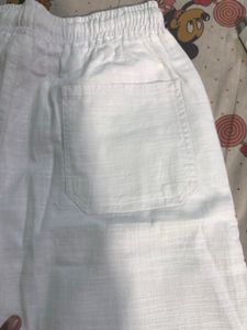 100% linen White  Pants best quality tailored