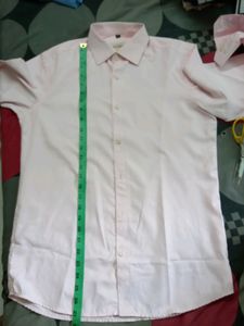 PINK FULL SLEEVE PLAIN COLOUR SHIRT USED GENTLY.