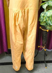 Stylish Orange Shalwar with Embroidery design