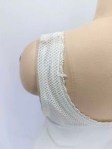 White Lace Trim Fit and Flare Dress