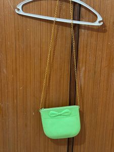 Lime Green Bow Crossbody Bag