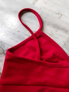 Red Crop Camisole Top