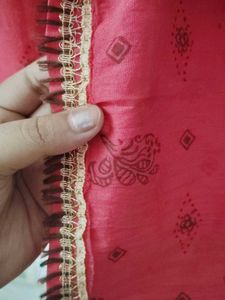 100.Pretty Pink Printed floral dupatta