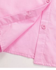 pink shirt with white skirt