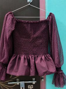 combo offer (3 tops)Teal Smocked Floral Tie-Strap