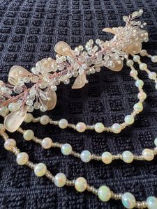 Pearl &amp; Crystal Floral Hair Vine