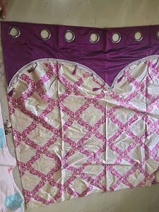 Elegant Purple &amp; Cream Curtains
