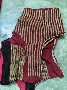 price drop.  Elegant Red &amp; Maroon Saree