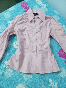 Chic Pink Button-Up Shirt