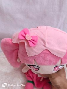 Pink Haired Anime Girl Plush Doll
