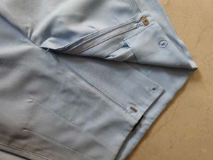 Blue Straight Leg Trousers