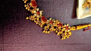 Exquisite Gold-Toned Ethnic Necklace Set