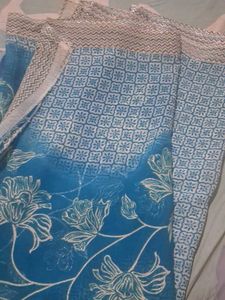 Beautiful Blue Floral Saree