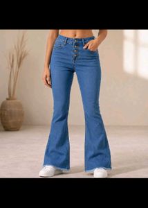High Waist Flared Jeans stretchable denim bootcut