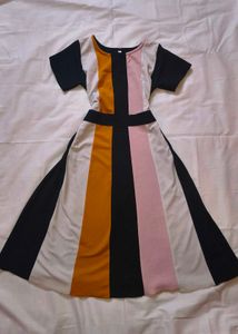 Color Block Midi Dress