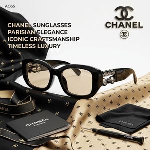 Chanel Black Sunglasses with Embellishments