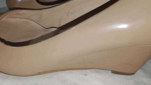 Stylish Nude Patent Heels
