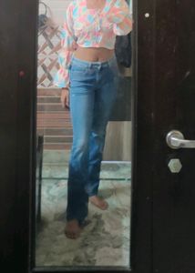 Cute Multicolour Printing Crop Top