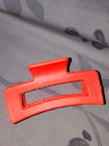 Bright Red Claw Clip Hair Accessory