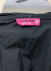 Black Off-Shoulder Tiered Dress