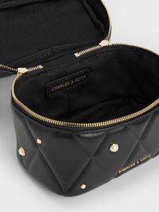 Charles &amp; Keith Black Studded Vanity Case
