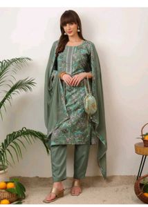 Floral Print Kurta set with dupatta