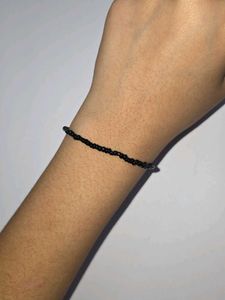 y2k Black Beaded Bracelet