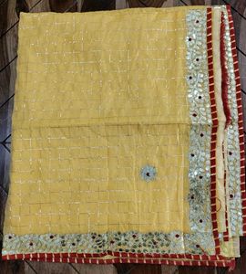 Haldi Special Saree With Gotta Patti Work