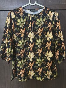 Elegant Leaf Print Kurta