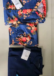 Floral Print boys Kurta Set with Jacket