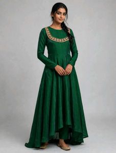 Elegant Emerald Green high low gown