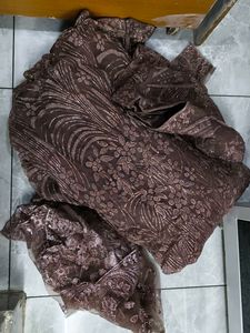 Brown Floral Lehenga